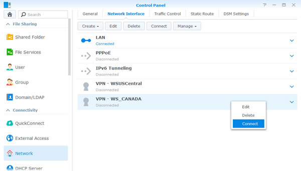 synology not connecting to network